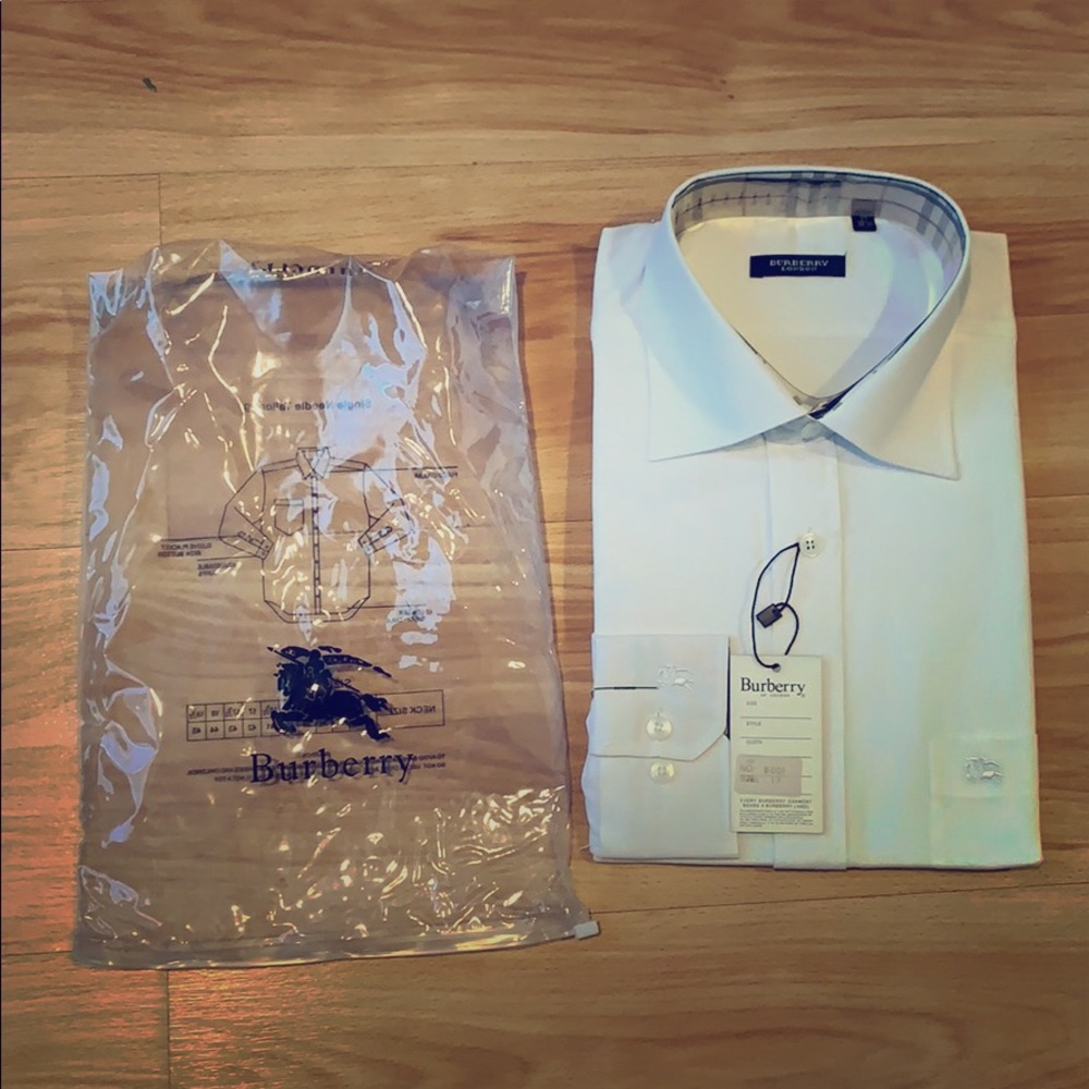Burberry white dress shirt 17 / 33-34